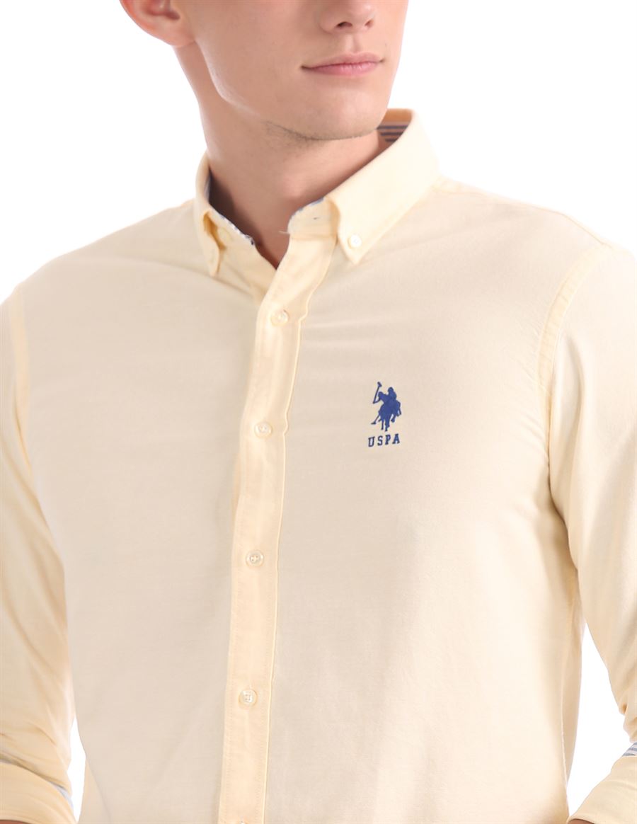 U.S. Polo Assn. Men Casual Wear Solid Shirt